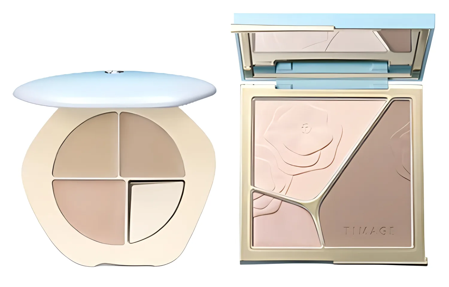 TIMAGE Палетка для контуринга и коррекции тона кожи, Two-Piece Set: #A03 Morning Dew Contour Palette 17g+#02 Jade Palette Concealing Palette 5g — фото 4