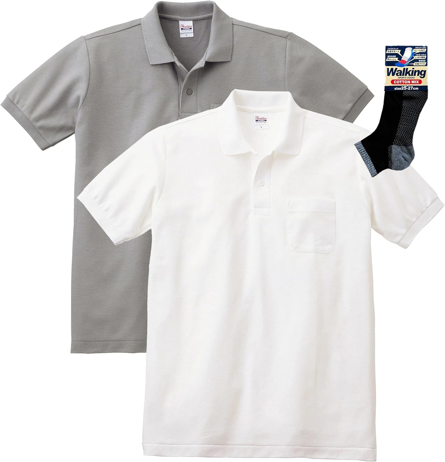 

Мужская рубашка-поло Printstar 00100-VP, пике из тетронового хлопка (TC), с длинным рукавом, с карманом, 5,8 унций, бело-серый