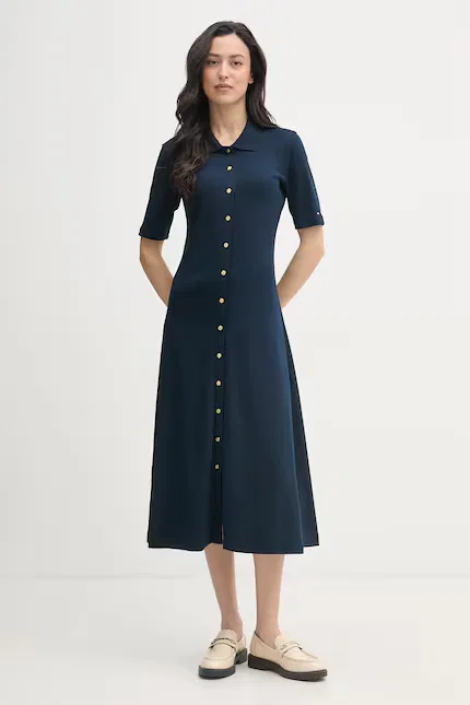 Платье хлопковое Tommy Hilfiger, синий