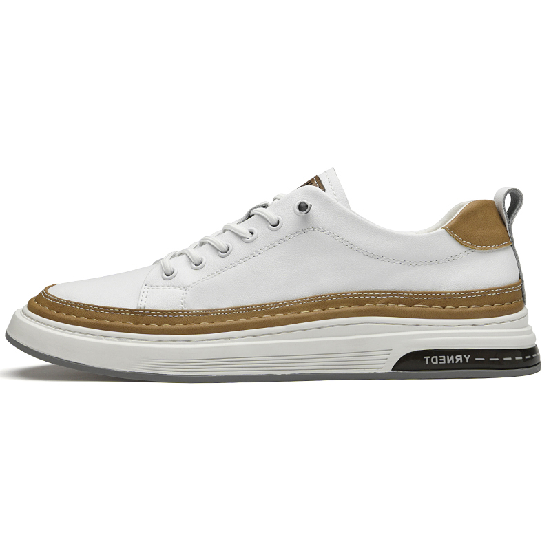 

CALIFBULL Мужские низкие скейтерские кеды белые, цвет White[Leather Shoe Size: Size 40 in This Model = Athletic Shoes 41]
