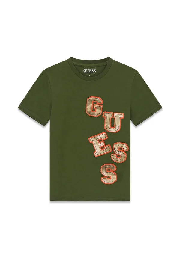 Футболка с нашивкой и логотипом. Guess, Grün