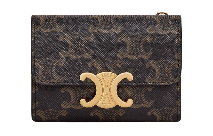 

Кардхолдер Triomphe Canvas женский бежевый CELINE