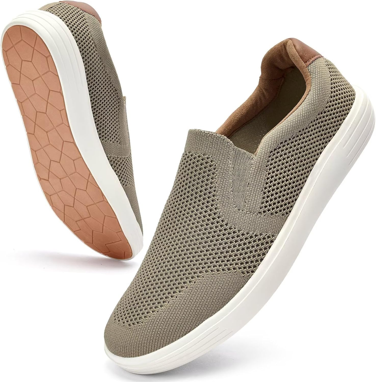 

Мужские лоферы Puxowe - повседневная обувь на процессной подошве, дышащие кроссовки для прогулок, деловые лоферы для работы и отдыха, хаки