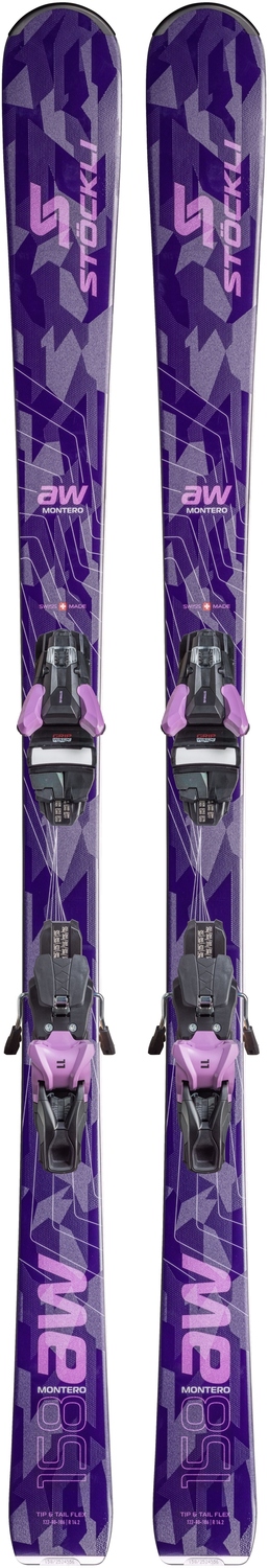 

Новые женские горнолыжные лыжи Stockli Montero AW 2026 года, длина 150 см, с креплениями Strive 11D