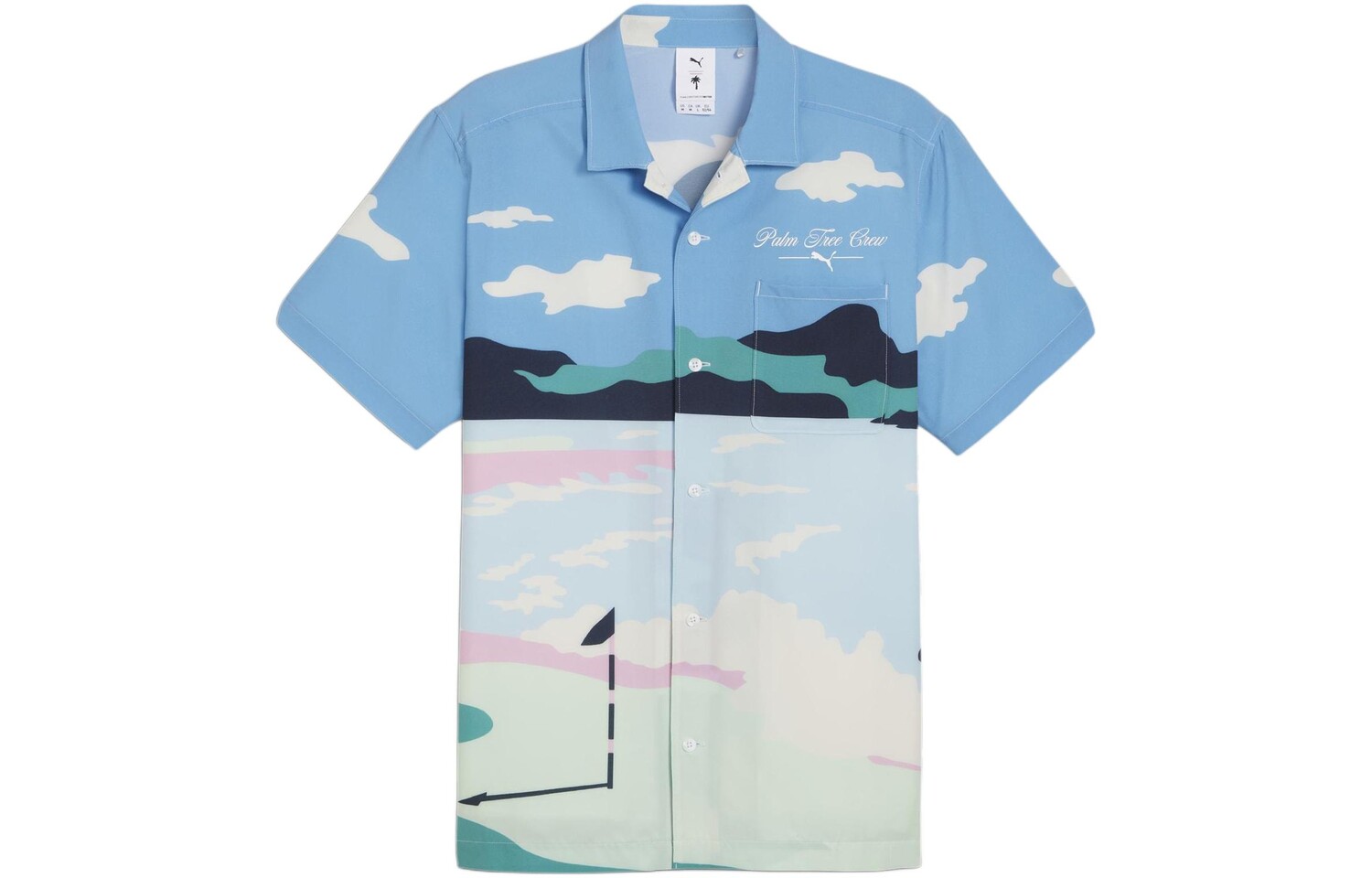 

Мужская рубашка Palm Tree Crew Imperial Blue Puma, синий