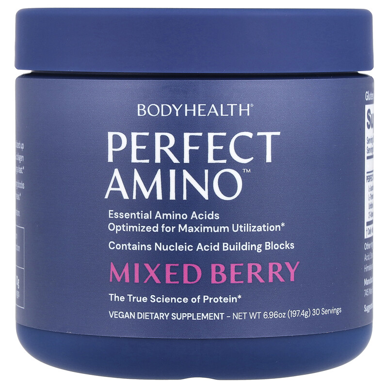 

BodyHealth, Perfect Amino , ягодное ассорти, 197,4 г (6,96 унции)