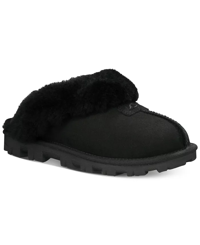 Женские ковровые тапочки Coquette Slip On Slide Ugg, черный