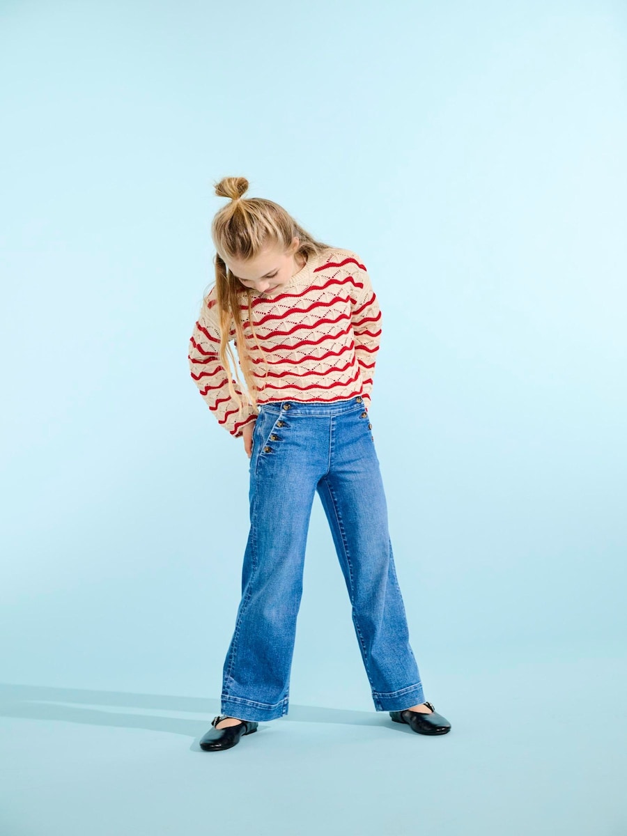 Джинсы с широкими штанинами ONLY GIRLS KOGMadison, Blue Denim — фото 3