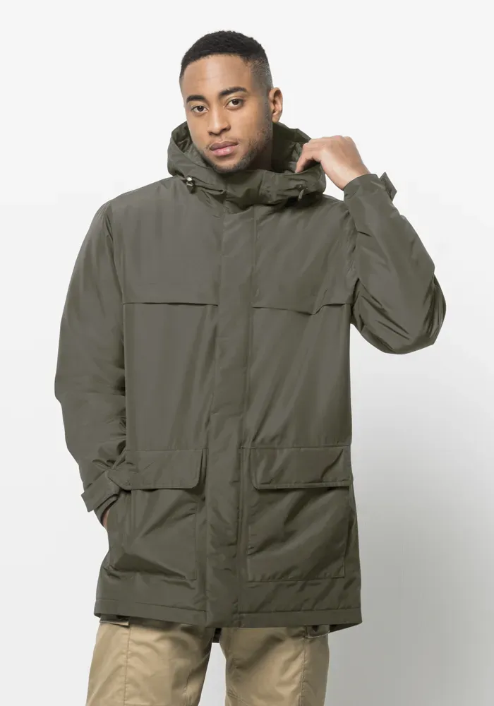 

Функциональная парка Jack Wolfskin "WINTERLAGER PARKA M", с капюшоном, оливковый