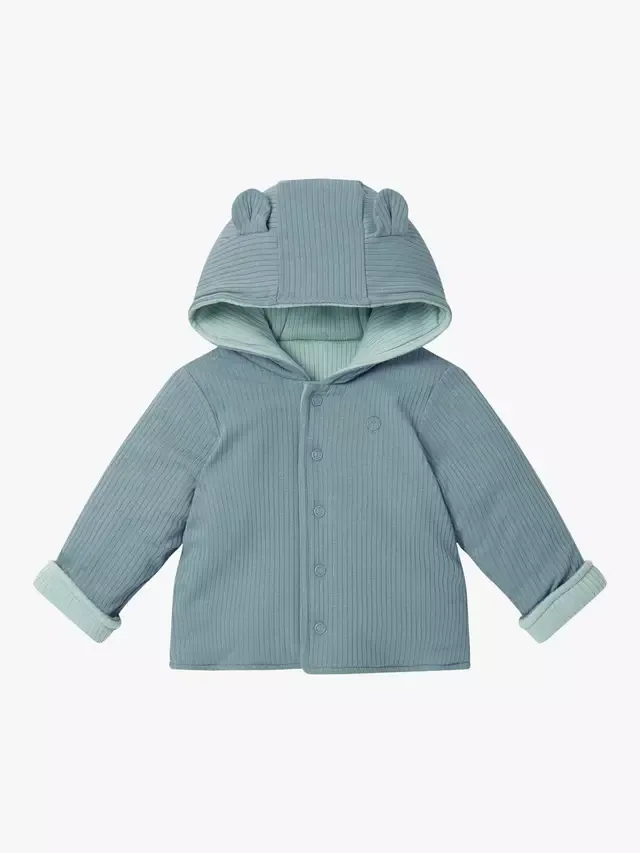 Двусторонняя ребристая куртка Baby, небесно-голубого и мятного цвета MORI