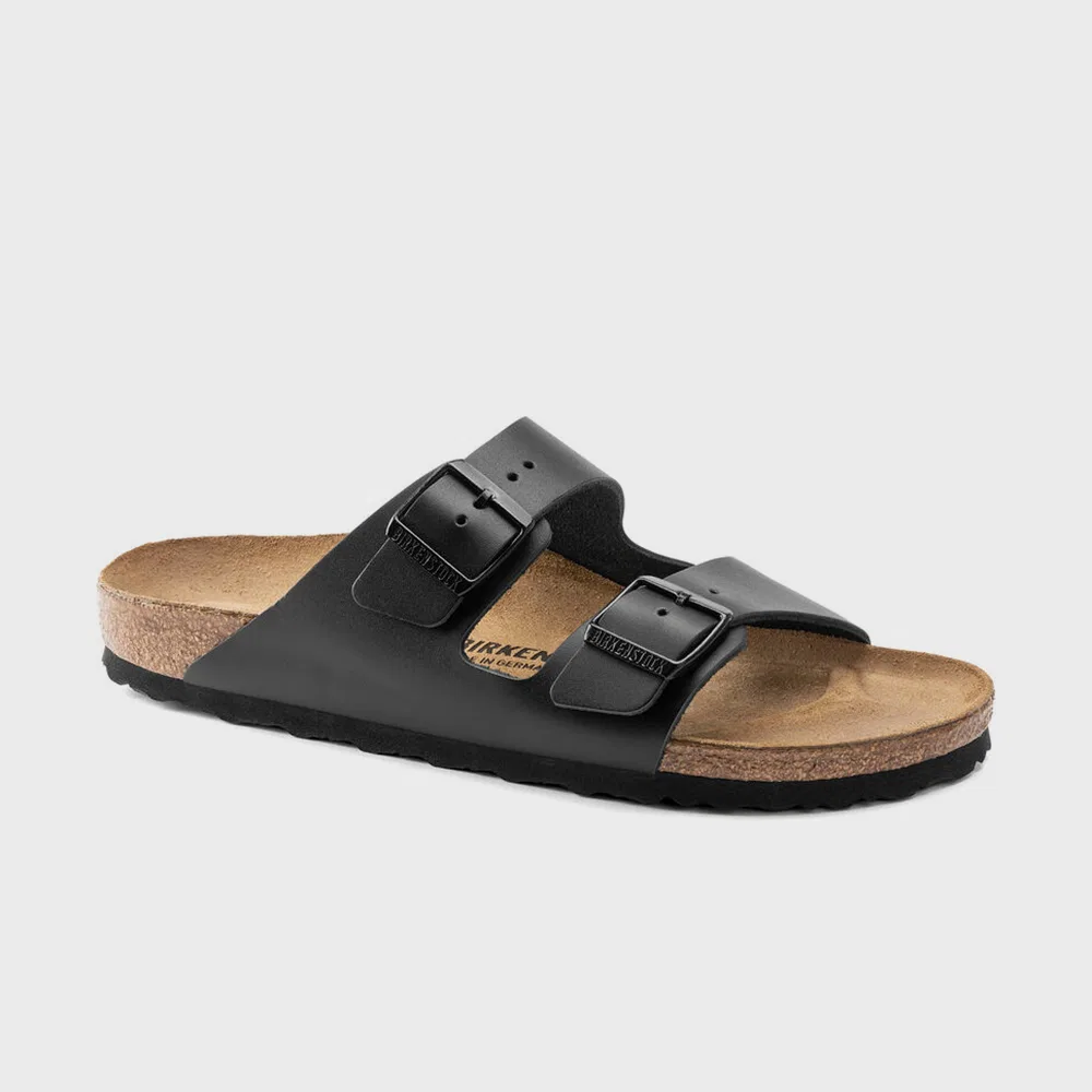Мужские шлёпанцы Arizona Natural Leather Black Regular от Birkenstock