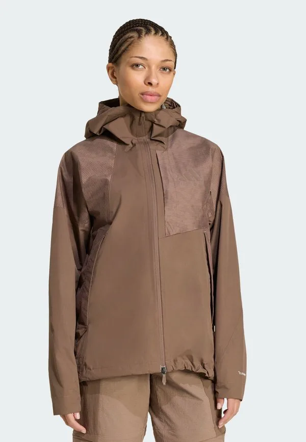 Водонепроницаемая куртка terrex xperior 2.5 layer hybrid Adidas Sportswear, Trace Brown