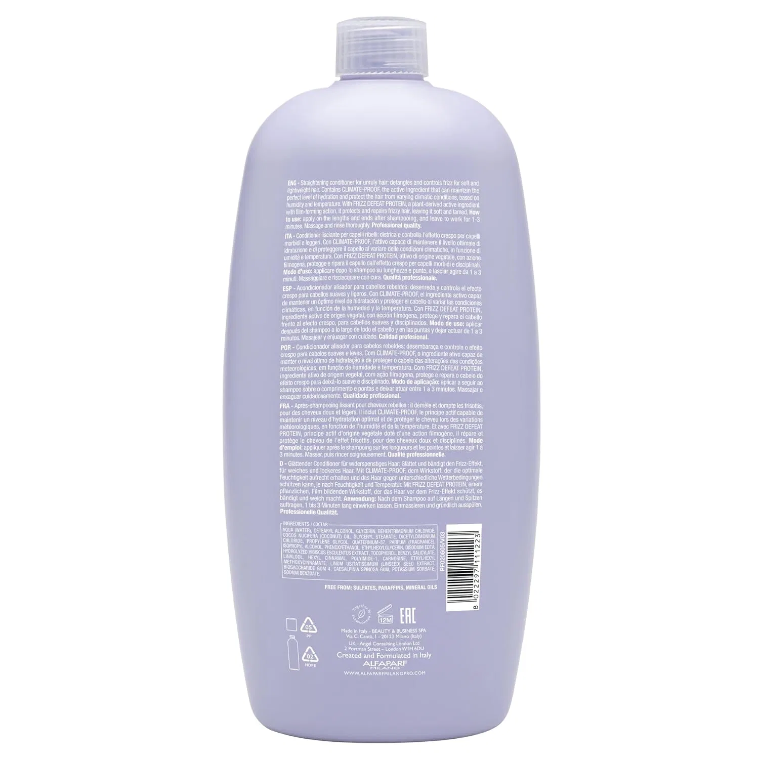 Разглаживающий шампунь «Semi di Lino Smooth Smoothing Low Shampoo» 1000 мл от Alfaparf Milano Alfaparf Milano — фото 2