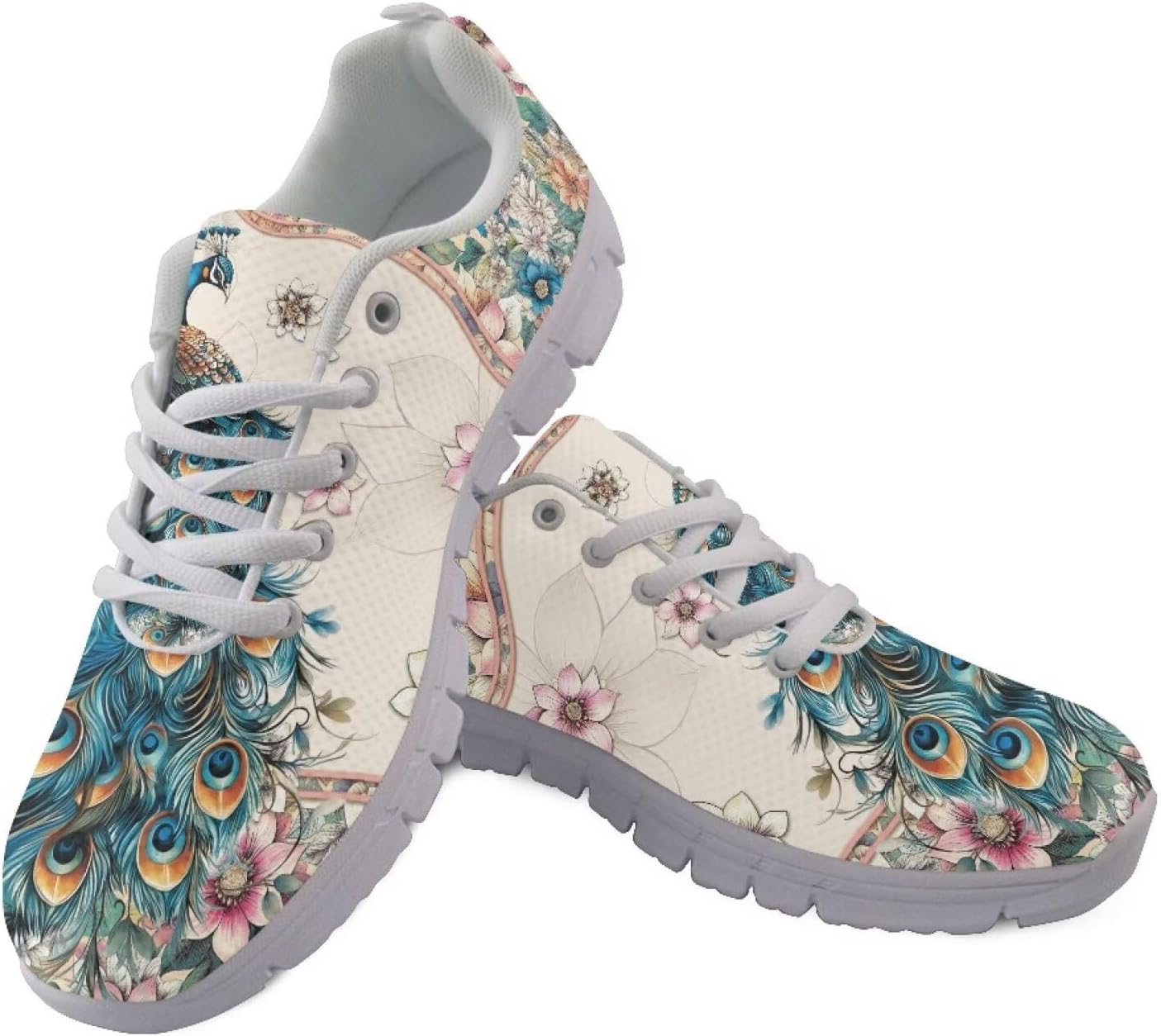 

Женские ботинки POLERO в стиле бохо, легкие кроссовки на шнуровке, повседневная обувь для мужчин, размеры EU35-45, UK2.5-10, Boho Peacock