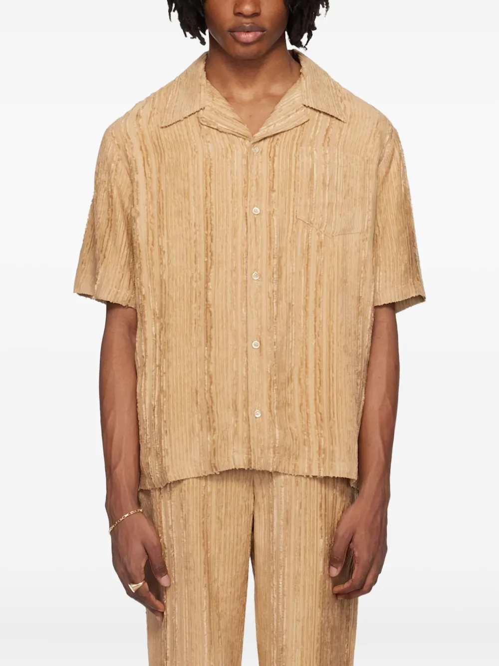 

Рубашка Dalian в полоску с карманом Séfr, бежевый