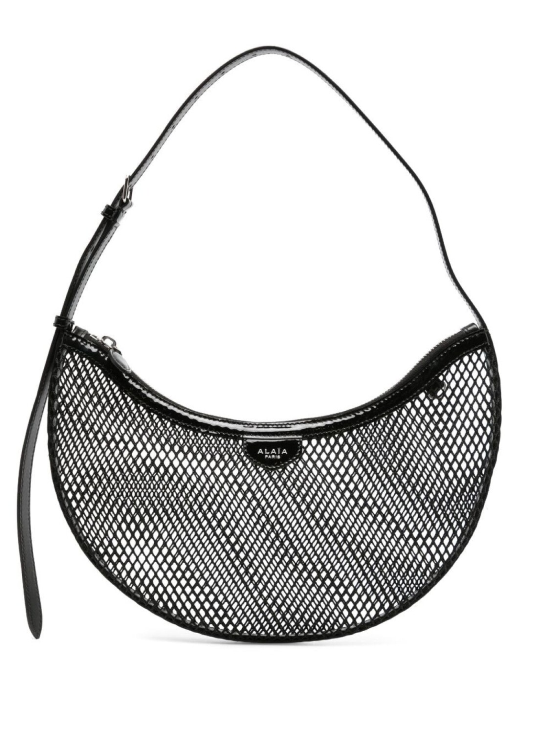 

Alaïa сетчатая сумка на плечо One Piece Demi-Lune, черный
