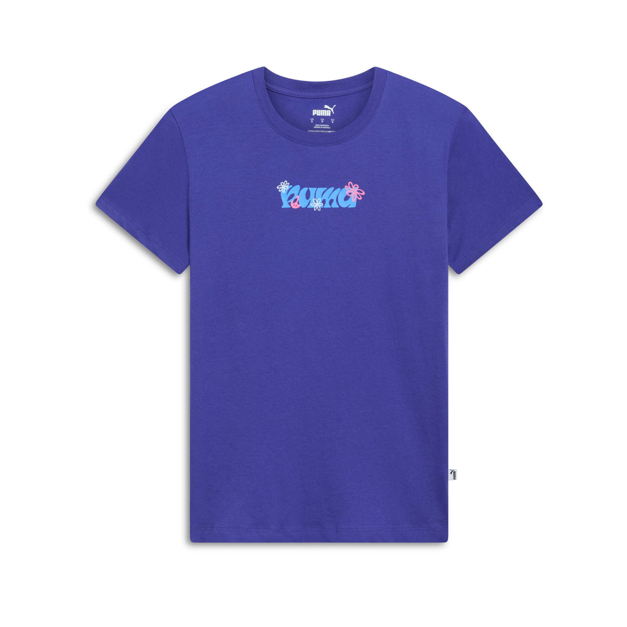 

Женская футболка PUMA 70-х, цвет lapis lazuli
