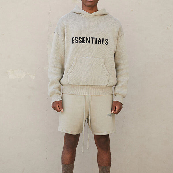 Толстовка fw21 knit hoodie 'pistachio' Fear Of God Essentials, зеленый — фото 4