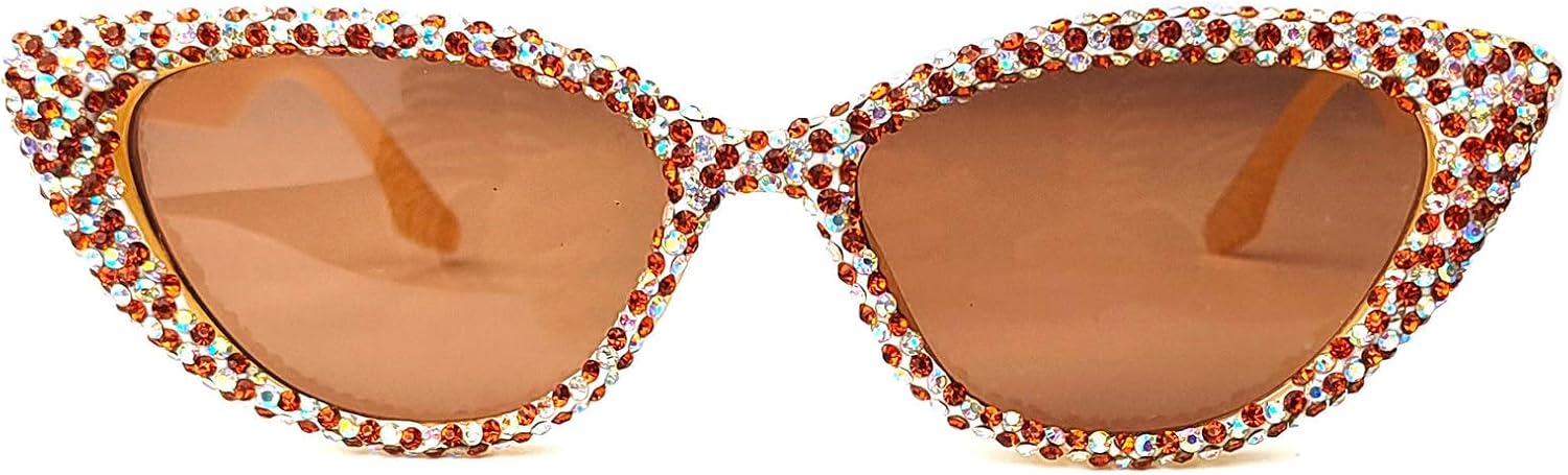 

Willochra 2024 Солнцезащитные очки со стразами для женщин, модные, сексуальные, сверкающие, «кошачий глаз», бриллиантовые солнцезащитные очки, женские очки с кристаллами Bing, Tea