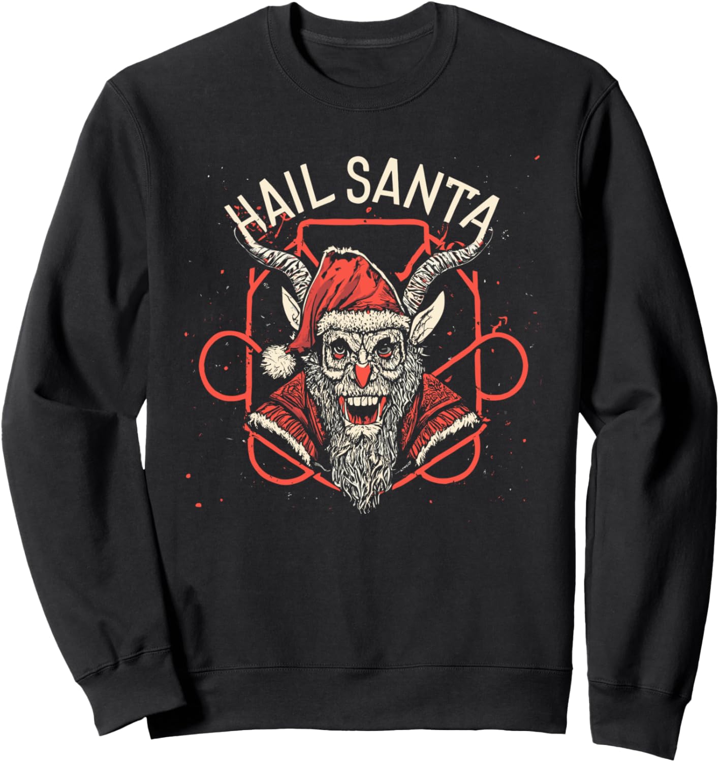 

Готическая рождественская толстовка Hail Santa, черный