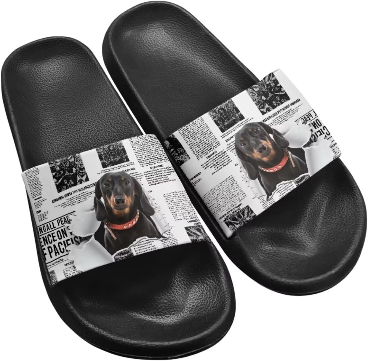 

Шлепанцы для женщин и мужчин, с мягкой подошвой, пляжные, бассейные, для душа, легкие, для дома и улицы Getelinseng, Dachshund Newspaper
