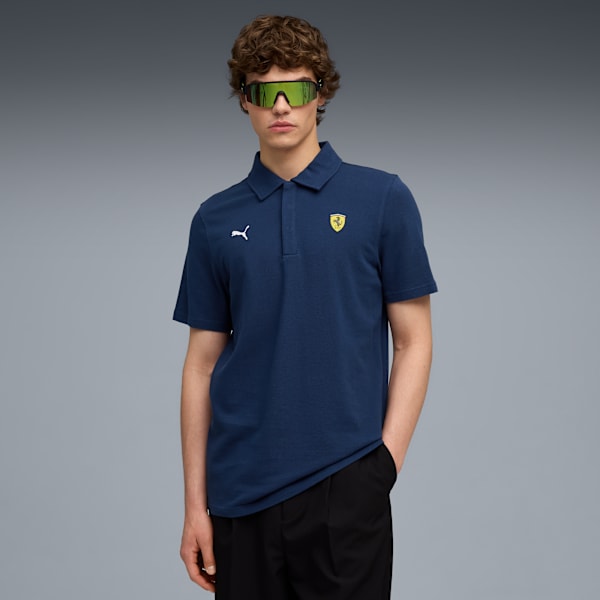 

Мужская рубашка-поло для автоспорта Scuderia Ferrari Puma, синий
