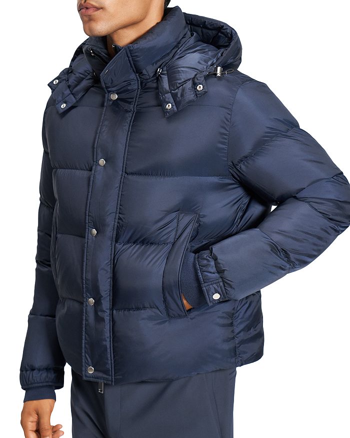 

Пуховик Snap Puffer в экоматериале Marquez Theory, синий