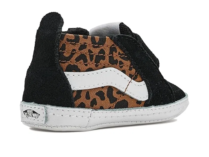 Кроссовки высокие SK8-Hi Crib Vans Kids, Leopard Black/Brown — фото 4