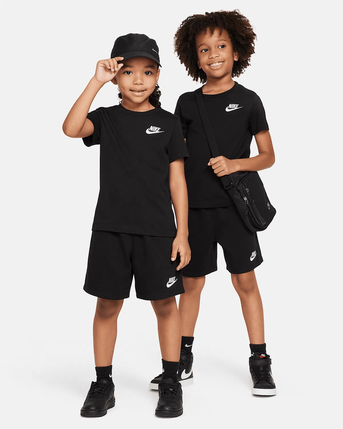 Детский набор из шорт и топа Nike Club, Black