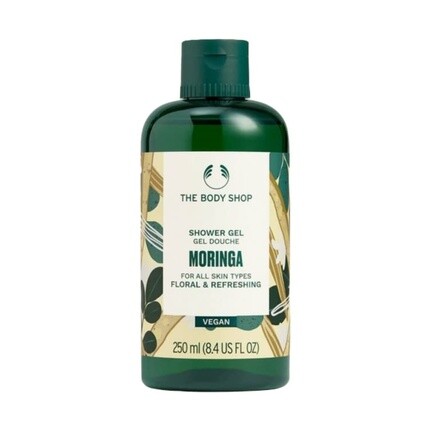 The Body Shop Гель для душа Moringa для всех типов кожи с освежающим цветочным ароматом, дерматологически протестированная веганская косметика для ванн, 250 мл — фото 3