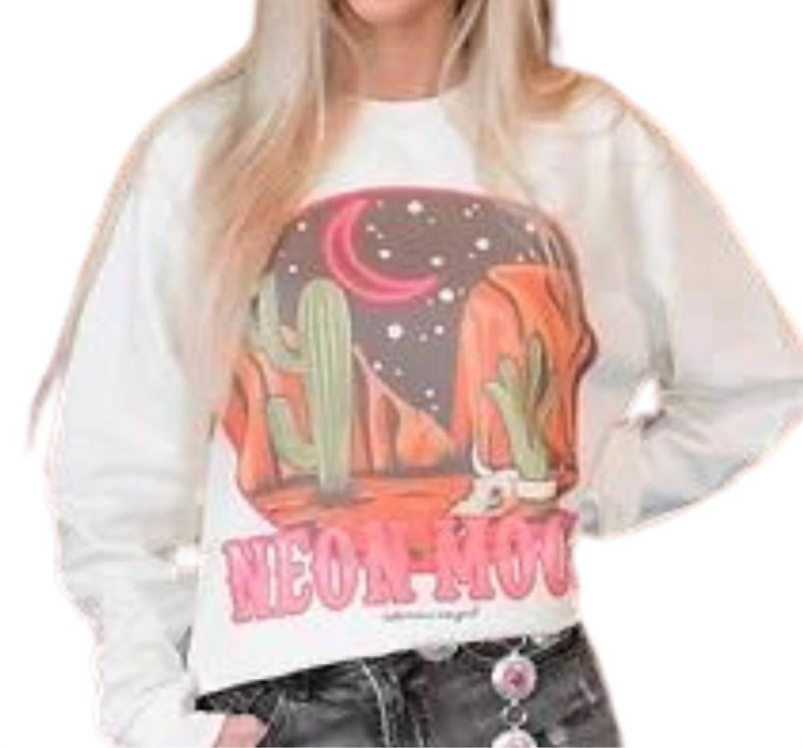 

Укороченная толстовка Neon Moon в кремовом цвете Couture Enterprises