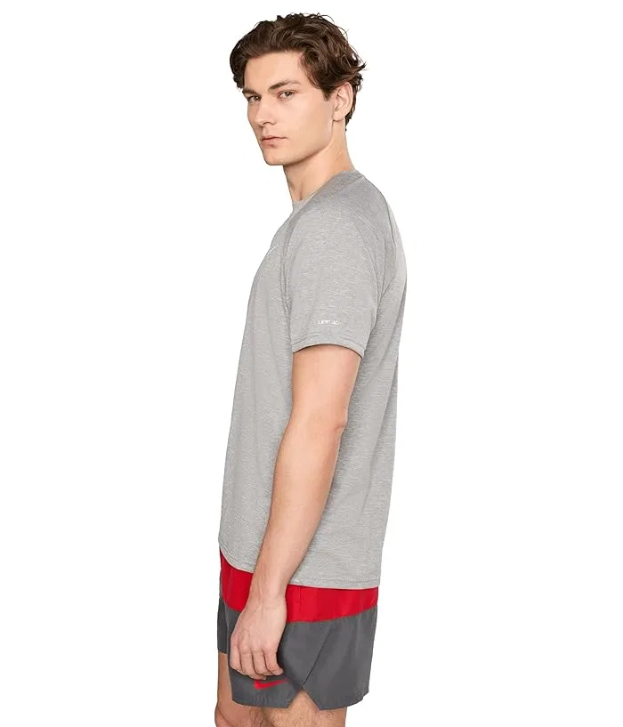 Плавательная футболка Nike Swim Heather Short Sleeve Hydroguard, Particle Grey — фото 3