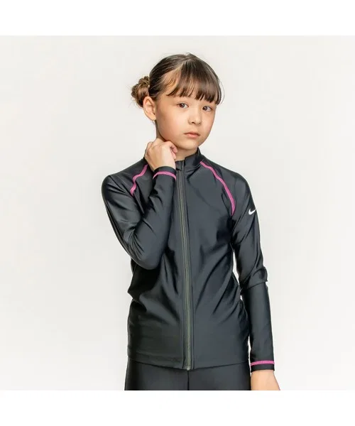 Рашгард с длинным рукавом Nike UV Hydroguard для девочек, розовый