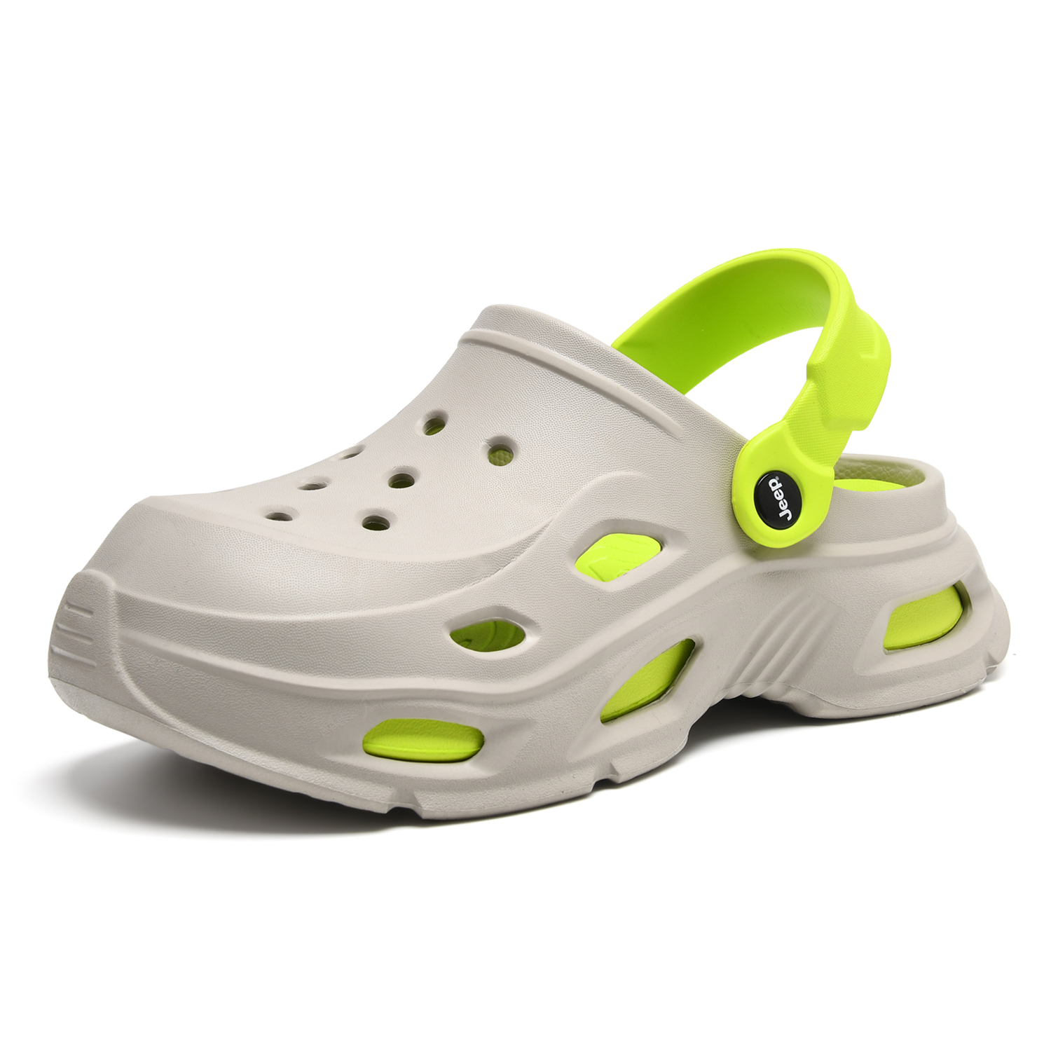 Jeep EVA Clogs мужские серо-зеленые — фото 3