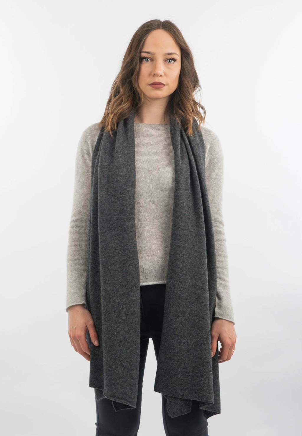 

Шарф Dalle Piane Cashmere, антрацит