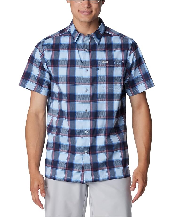 

Рубашка Columbia Super Slack Tide Camp, цвет Collegiate Navy Ombre Check