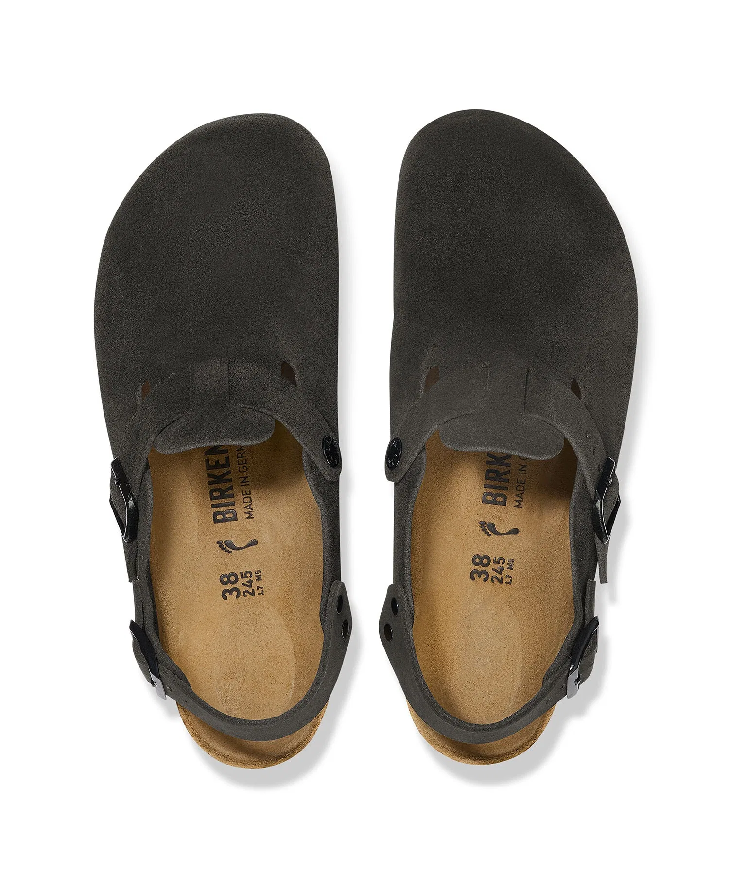Мужские замшевые сандалии Birkenstock Tokio с ремешком чёрные — фото 4