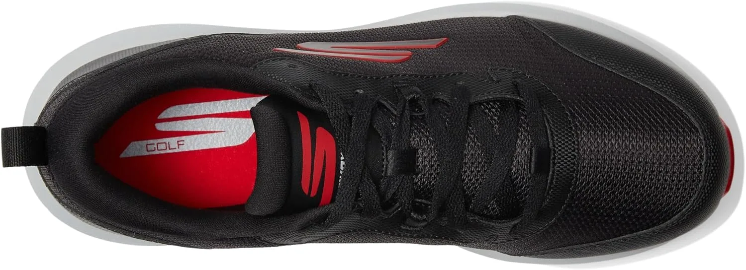Мужские легкие гольф-кроссовки Skechers Max Fairway 4 Spikeless, черный/красный — фото 2