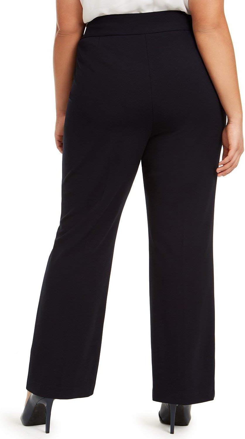 

Женские брюки Calvin Klein Plus с высокой талией и широкими штанинами, Navy