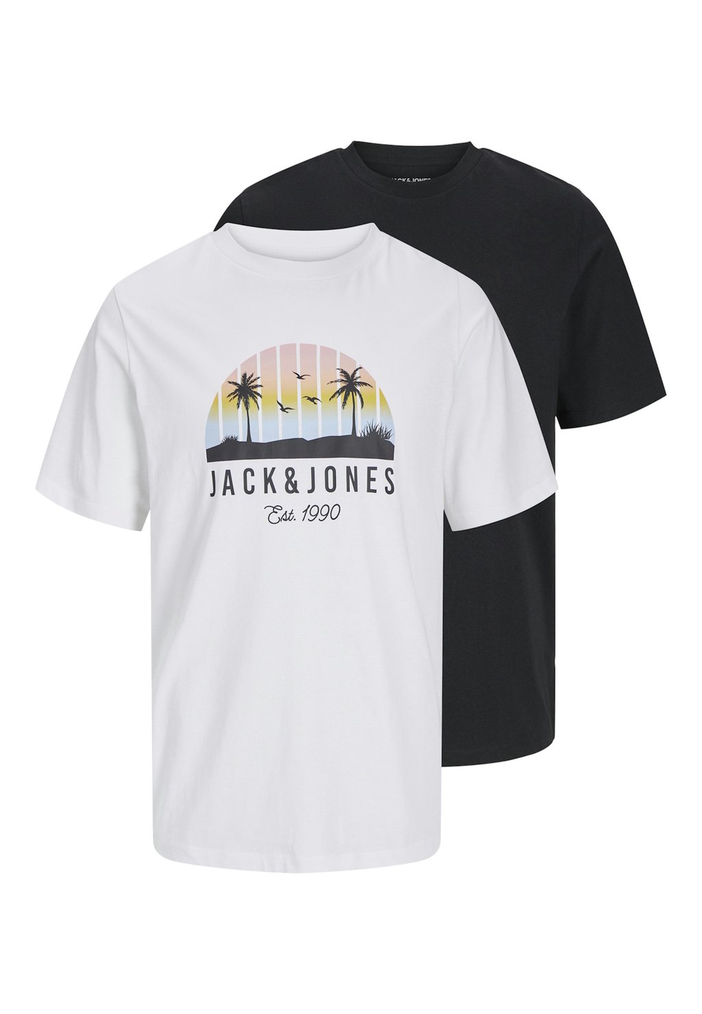

Футболка с принтом 2ER PACK Jack & Jones, черный