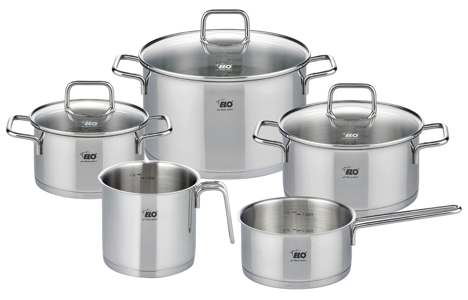 

Набор кастрюль цитрин 5 шт Elo, серебряный