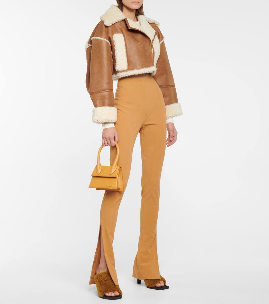 Брюки Obiou с высокой талией и расклешенными штанинами Jacquemus, Camel  213pa01-213 107820 — фото 2