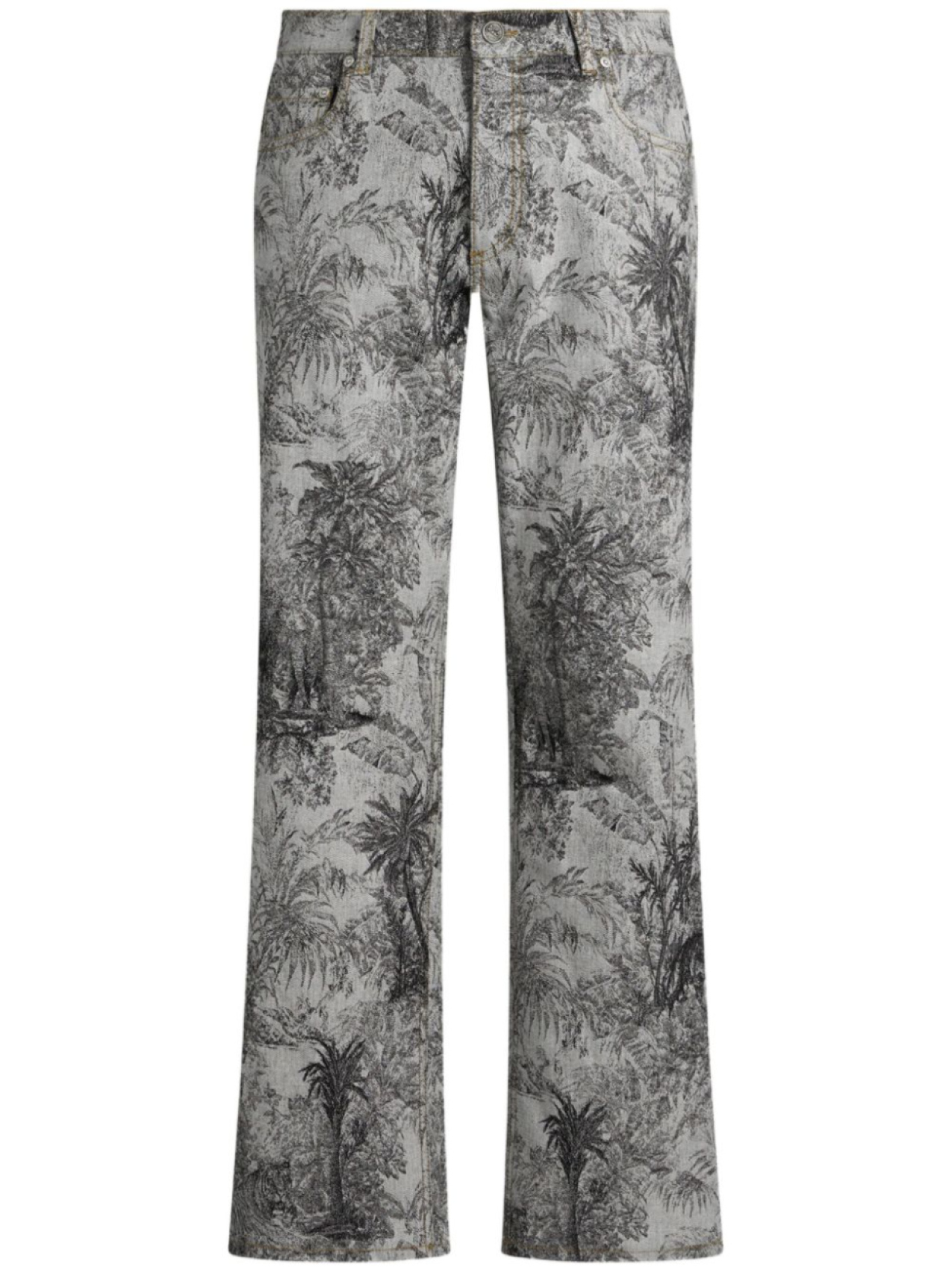 

ETRO жаккардовые джинсы широкого кроя, серый
