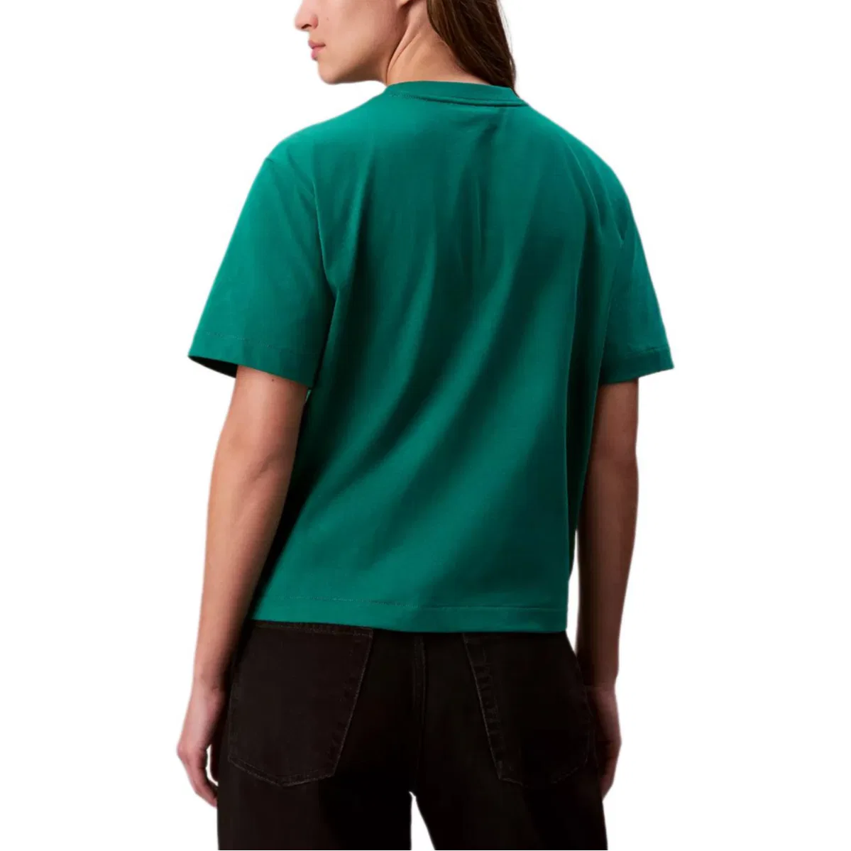 Футболка женская Calvin Klein Crew Neck зеленая — фото 3