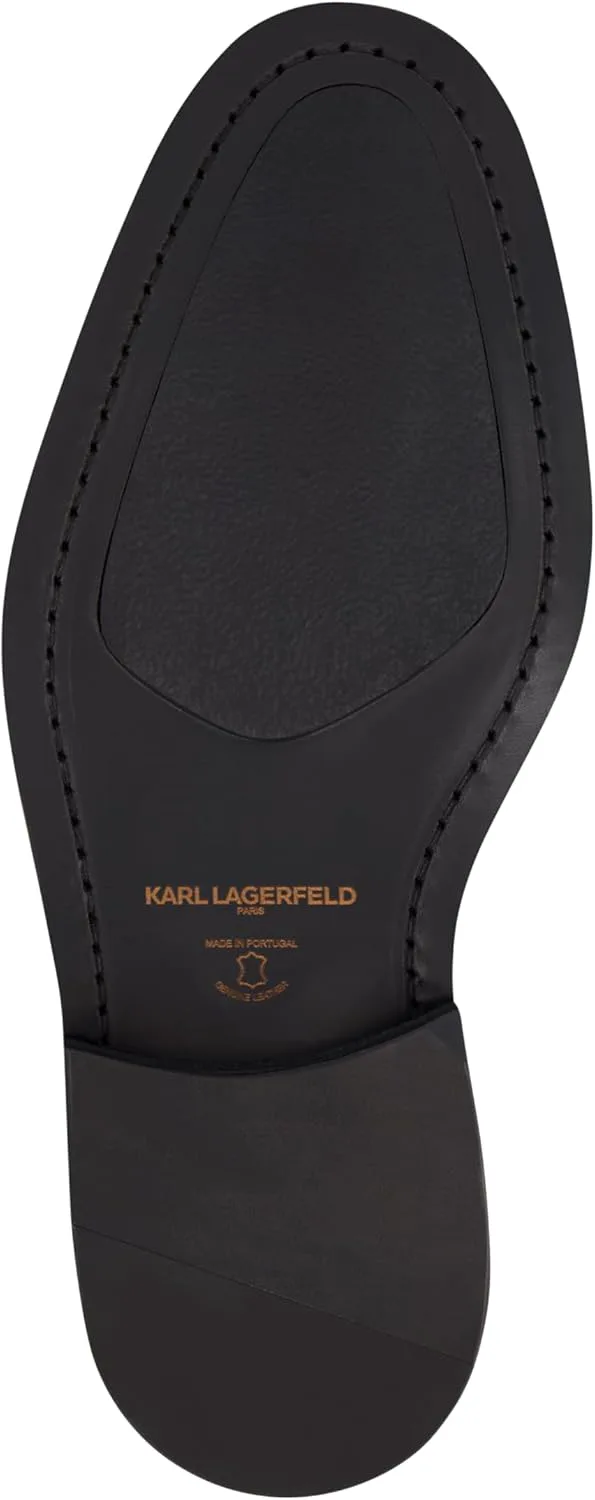 Мужские туфли Karl Lagerfeld с одинарной пряжкой и бахромой, черный — фото 4