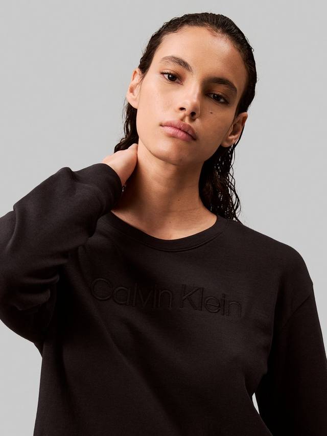 Французский толстовка из велюра Calvin Klein, Black — фото 3