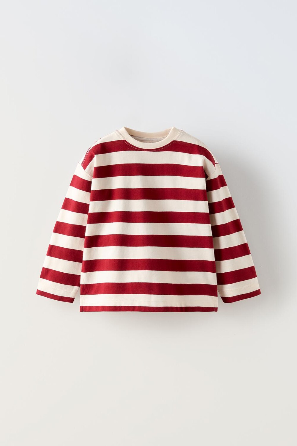 

Полосатая футболка ZARA, красный