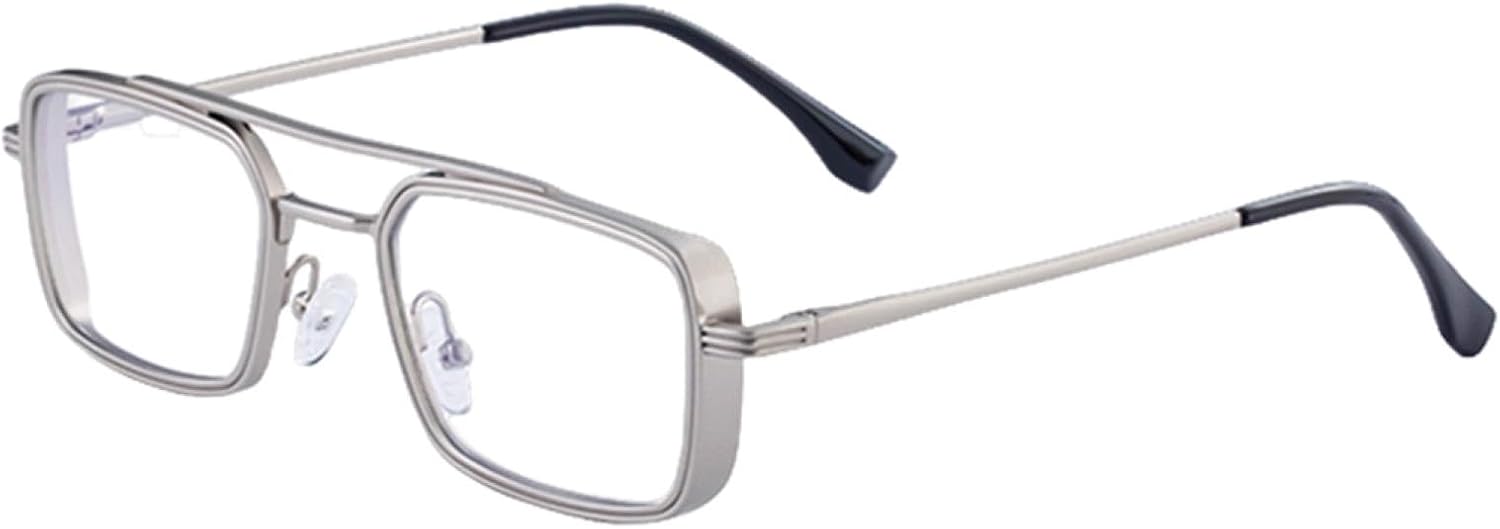 

Винтажные панк-солнцезащитные очки прямоугольной формы для мужчин и женщин, роскошная классическая металлическая оправа, стимпанк, защита от УФ-излучения UV400 для вождения TVTBBVV, C8silverwhite