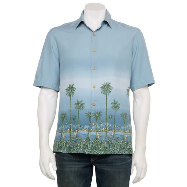 

Мужская рубашка с коротким рукавом на пуговицах Newport Blue, цвет palm border