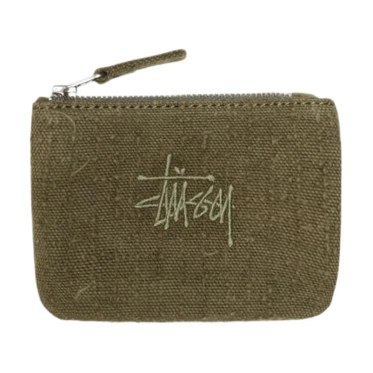 

Stussy Кошелек Needle Punch Coin Pouch Olive